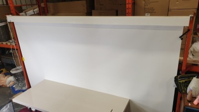 BRAND NEW 3.5M WIDE STUMPFT PROJECTOR SCREEN WITH ELECTRIC BRETFORD CONTROLS (BOXED)