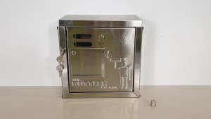 8 X STAINLESS STEEL BUTLER CIGARETTE BINS