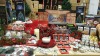 APRROX 200+ PIECE MIXED PREMIER CHRISTMAS LOT IE. GIANT 3 PIECE CANDY CANE PATH LIGHTS, FIBRE OPTIC TREES, REINDEER TEDDY, 76.7 METRE SUPABRIGHTS, CHRISTMAS PLATES, NOEL GLOVES, MY 1ST CHRISTAMS FRAMES AND VARIOUS HOUSE AND TREE DECORATIONS ETC.