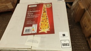 6 X BRAND NEW CHRISTMAS WORKSHOP 6FT POP UP CHRISTMAS TREE WITH BOWS - 60 LED LIGHTS - PICK LOOSE
