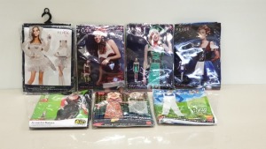 48 X BRAND NEW FANCY DRESS COSTUMES IE. SMIFFYS, FEVER - IN ASSORTED DESIGNS / THEMES (SOME HAVE HALLOWEEN) - IN 2 CARTONS