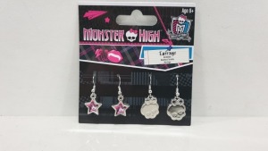 240 X MONSTER HIGH TWIN PACK EARINGS (AGED 8+) IN 10 CARTONS