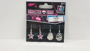 240 X MONSTER HIGH TWIN PACK EARINGS (AGED 8+) IN 10 CARTONS