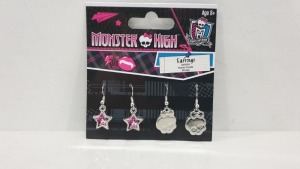 240 X MONSTER HIGH TWIN PACK EARINGS (AGED 8+) IN 10 CARTONS