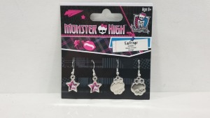 240 X MONSTER HIGH TWIN PACK EARINGS (AGED 8+) IN 10 CARTONS