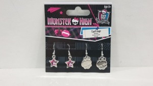 240 X MONSTER HIGH TWIN PACK EARINGS (AGED 8+) IN 10 CARTONS