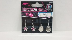 240 X MONSTER HIGH TWIN PACK EARINGS (AGED 8+) IN 10 CARTONS