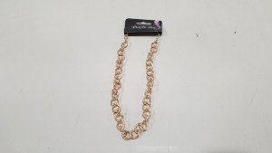 192 X BRAND NEW PURPLE IVY (HEAVY) GOLD COLOURED METAL CHAIN NECKLACES - IN 4 BOXES