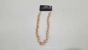 192 X BRAND NEW PURPLE IVY (HEAVY) GOLD COLOURED METAL CHAIN NECKLACES - IN 4 BOXES