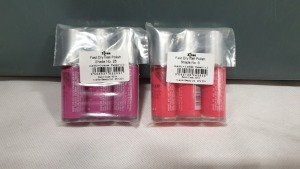 APPROX 554 PIECE ASSORTED BRAND NEW 2TRUE LOT CONTAINING APPROX 300 2TRUE FAST DRY NAIL POLISH SHADE NO.26 AND 254 X 2TRUE FAST DRY NAIL POLISH SHADE NO.3 RRP £1,102.46
