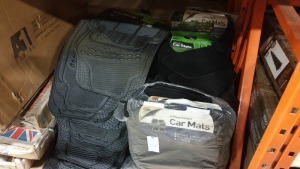 APPROX 50 X SETS OF 4 UNIVERSAL CAR MATS - DURABLE & WASHABLE, NON-SLIP BACKING.