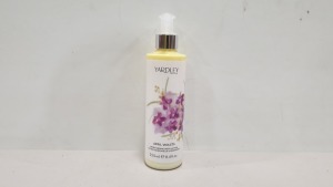 16 X YARDLEY LONDON 250ML APRIL VIOLETS MOISTURISING BODY LOTION (BATCH 4072)