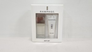 12 X RAMPAGE GIFT SET INC 30ML EAU DE PARFUM NATURAL SPRAY AND 40ML BODY LOTION, NOT CELLOPHANE SEALED (REF. 1479)