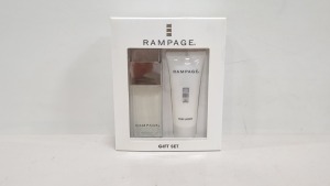12 X RAMPAGE GIFT SET INC 30ML EAU DE PARFUM NATURAL SPRAY AND 40ML BODY LOTION, NOT CELLOPHANE SEALED (REF. 1479)