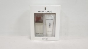 12 X RAMPAGE GIFT SET INC 30ML EAU DE PARFUM NATURAL SPRAY AND 40ML BODY LOTION, NOT CELLOPHANE SEALED (REF. 1479)