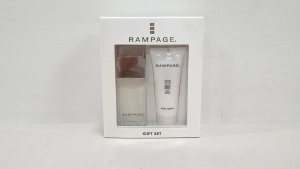 12 X RAMPAGE GIFT SET INC 30ML EAU DE PARFUM NATURAL SPRAY AND 40ML BODY LOTION, NOT CELLOPHANE SEALED (REF. 1479)