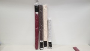 APPROX 200+ VARIOUS SANDOWN&BOURNE ROMAN BLINDS IN VARIOUS STYLES AND SIZES IE 3FT ROMAN BLINDS AND 2FT ROMAN BLINDS IN COLOURS CHOCOLATE, STONE AND CLARET - ON ONE PALLET