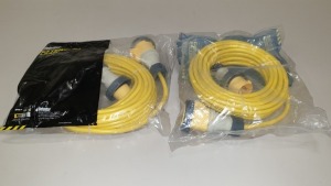 24 X BRAND NEW BAGGED DEFENDER POWER AND LIGHT, 14MTR EXTENSION LEAD (IP67 / 14MTR 2.5MM 16A) - IN 4 BOXES