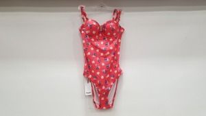 50 X BRAND NEW BAGGED LEPEL DAISY SWIMSUITS (IN SIZES 8/10/12/14/16) - IN ONE BOX