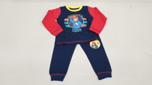 50 X BRAND NEW BAGGED CHILDRENS PADDINGTON BEAR PYJAMAS (SIZES 2/3, 3/4 AND 4,5) - IN ONE BOX