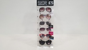 240 X BRAND NEW FOSTER GRANTS FASHION SUNGASSES IN VARIOUS STYLES (TOTAL RRP £1,200.00) - IN 6 SMALLER BOXES