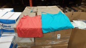 APPROX 1500 DEBRANDED WOMENS SLIPS IN VARIOUS SIZES RED & TURQUOISE - IN 18 CARTONS ON A PALLET
