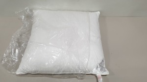10 X BRAND NEW NIMBUS EMPORIUM LUXURIOUS CUSHIONS 65 X 65 CM (SUPERIOR NEW WHITE HUNGARIAN GOOSE DOWN) - IN 2 BOXES OF 5