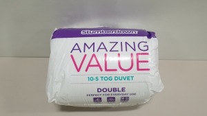 10 X BRAND NEW SLUMBERDOWN 10.5 TOG DOUBLE DUVETS - IN 5 DOUBLE PACKS