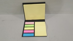 104 X BRAND NEW BLACK DESK BUDDY POST IT NOTES SET (VARIOUS SIZES AND COLOURS) - IN ONE BOX