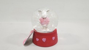 48 X BRAND NEW VALENTINES GIFTS ALFIE LOVE GLITTERGLOBE - IN 12 BOXES