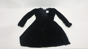 10 X BRAND NEW BAGGED OASIS BLACK VELVET DRESS (VARIOUS SIZES IE XS,S,M,L) TOTAL RRP £500.00