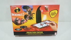 60 X BRAND NEW DISNEY PIXAR INCREDIBLES 2 PROJECTION STATION (INCLUDES 24 FAVOURITE IMAGES) IN 10 BOXES