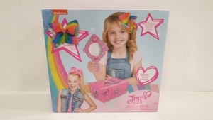 42 X BRAND NEW JO JO SIWA MIRROR BEAUTY SET (CONTAINS KEEPSAKE BOX, MIRROR, TILES, GEMS AND JOJO BOW) - IN 7 BOXES
