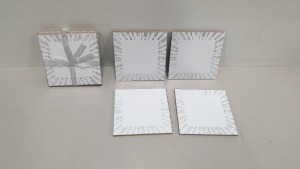 480 X 4 PACK XMAS COASTER - MDF WITH PAPER TOP CONTAINED IN 20 BOXES