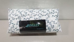 18 X RINGLEY HOME EDITION PIPPA PLEATED THROW IN TEAL ONE SIZE - CONTAINED IN 9 BOXES