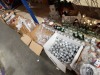 9 X BOXES CONTAINING LARGE QUANTITY OF BRAND NEW PREMIER CHRISTMAS IE BAUBLES, CHRISTMAS DECORATION ACCESSORIES, WELCOME SIGNS, LED LIT TREE SKIRTS, STANDING LED FIGURES, FLASHING LED TEA LIGHT SCENE, ETC