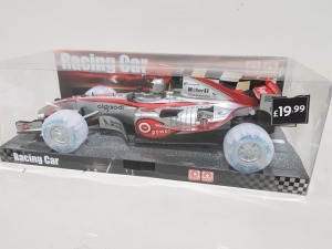 36 X BRAND NEW TRY ME RACING CARS WITH WORKING SOUND AND LIGHT IN RETAIL PACKAGING WITH RRP £19.99 CONTAINED IN 3 BOXES