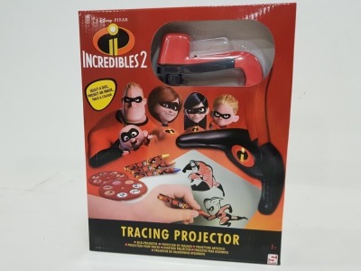 60 X BRAND NEW DISNEY INCREDIBLES 2 TRACING PROJECTOR IN 5 BOXES