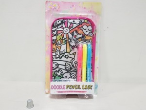 84 X BRAND NEW JUST MY STYLE COLOUR YOUR OWN PENCIL CASE WITH THREE DESIGN MARKERS IN 6 BOXES