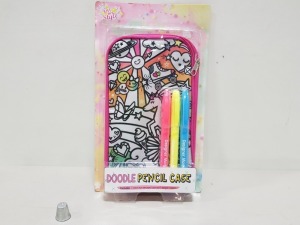 84 X BRAND NEW JUST MY STYLE COLOUR YOUR OWN PENCIL CASE WITH THREE DESIGN MARKERS IN 6 BOXES