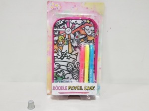 84 X BRAND NEW JUST MY STYLE COLOUR YOUR OWN PENCIL CASE WITH THREE DESIGN MARKERS IN 6 BOXES