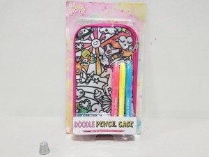 54 X BRAND NEW JUST MY STYLE COLOUR YOUR OWN PENCIL CASE WITH THREE DESIGN MARKERS IN 4 BOXES