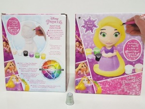 60 X BRAND NEW DISNEY PRINCESS PAINT YOUR OWN FIGURE INCLUDES ONE FIGURE, SIX POTS OF PAINT AND ONE BRUSH IN 5 BOXES