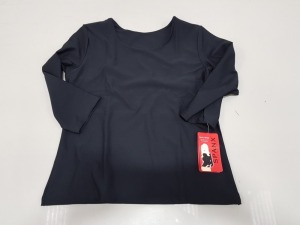 APPROX 20 X BRAND NEW SPANX 3/4 BOATNECK TOP LARGE IN BLACK IN 1 BOX