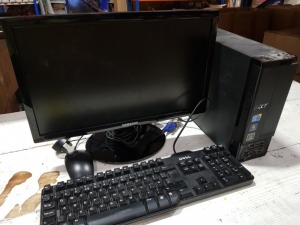 ACER X3950 DESKTOP PC SAMSUNG 19" LED MONITOR INTEL CORE I3 3.07GHZ PROCESSOR WINDOWS 7 1000GB HARD DRIVE KEYBOARD + MOUSE