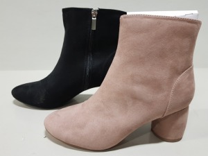 7 X DOROTHY PERKINS BLACK AND PINK ADDIE SHELVED ANKLE BOOTS IN VARIOUS DIFFERENT SIZES RRP £35.00