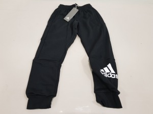 APPROX 50 X BLACK ADIDAS PANTS SIZE 9-10 YEARS