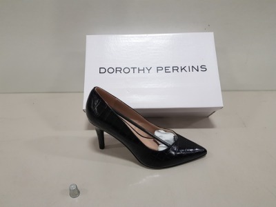 11 X BRAND NEW DOROTHY PERKINS BLACK DRAKE HEELS RRP £276.00