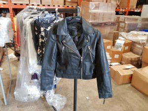 24 X BRAND NEW VERA MODA BLACK LEATHER JACKET SIZE XS