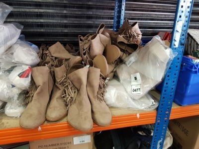 15 X BRAND SHOES INCLUDING 10 X BROWN PEACOCK BOOTS AND 5 X ROSE GOLD MADRID TOPSHOP HEELS RRP £160.00